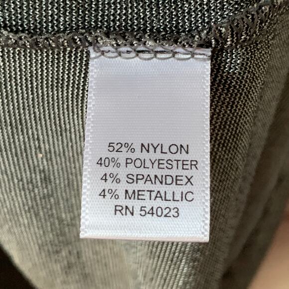 Banana Republic Gray Metallic Shimmer Blouse Long Sleeve Size Large - Picture 9 of 16